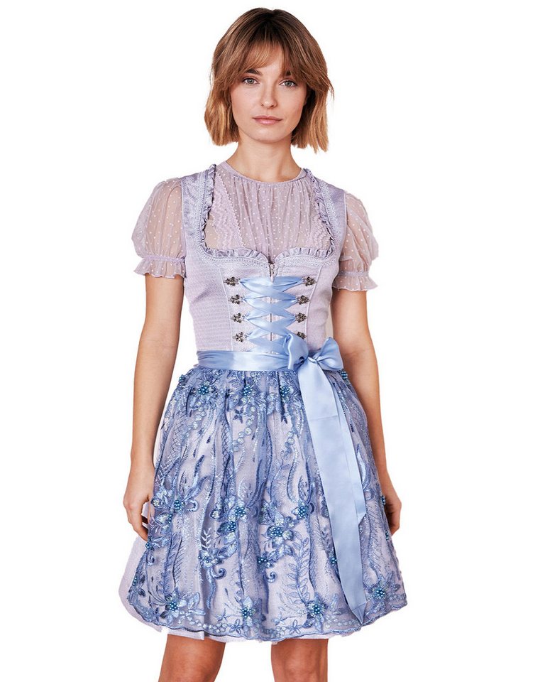 Krüger Madl Dirndl Dirndl 'Karlotta' mit Spitzenschürze 419067, Hell von Krüger Madl