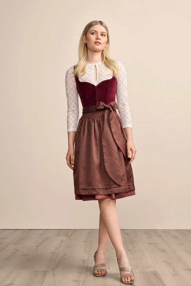 Krüger Madl Dirndl Dirndl Xana (60cm) - bordeaux von Krüger Madl