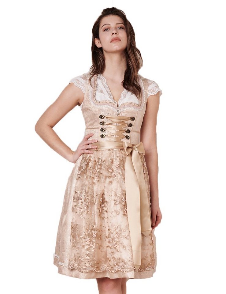 Krüger Madl Dirndl 'Kailia' Spitzenschürze 417565, Natur 60cm von Krüger Madl