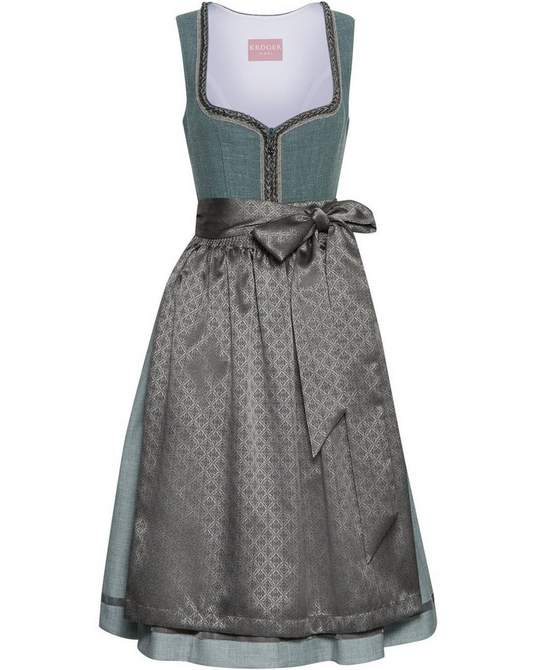 Krüger Madl Dirndl Midi Dirndl mit Struktur von Krüger Madl
