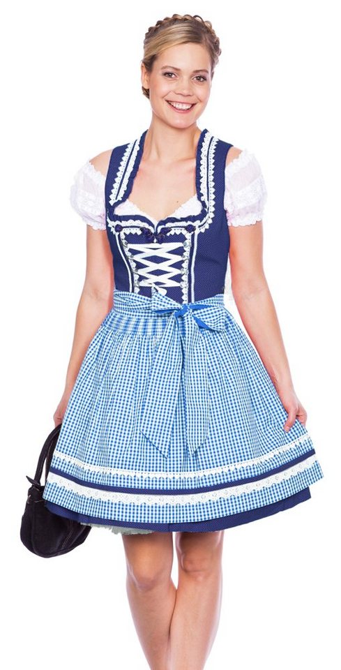 Krüger Madl Dirndl Miracle, Blau Weiß 50cm von Krüger Madl