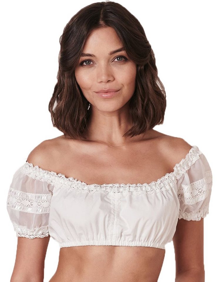 Krüger Madl Dirndlbluse Krüger Carmen Dirndlbluse 'Ebony' mit Spitze, Ecr von Krüger Madl