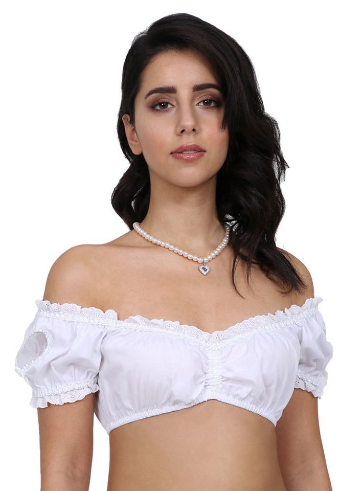 Krüger Madl Dirndlbluse Krüger MADL Dirndlbluse Herzenssache Weiß von Krüger Madl