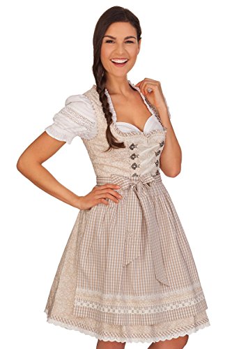 Krüger Madl Trachten Minidirndl 2tlg. - Clara - Natur, Größe 30 von Krüger Madl