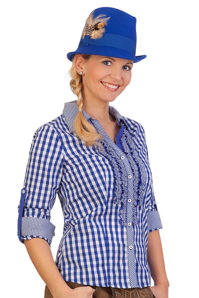 Krüger Madl Trachtenbluse Trachtenbluse - SPORTY - rot, blau von Krüger Madl