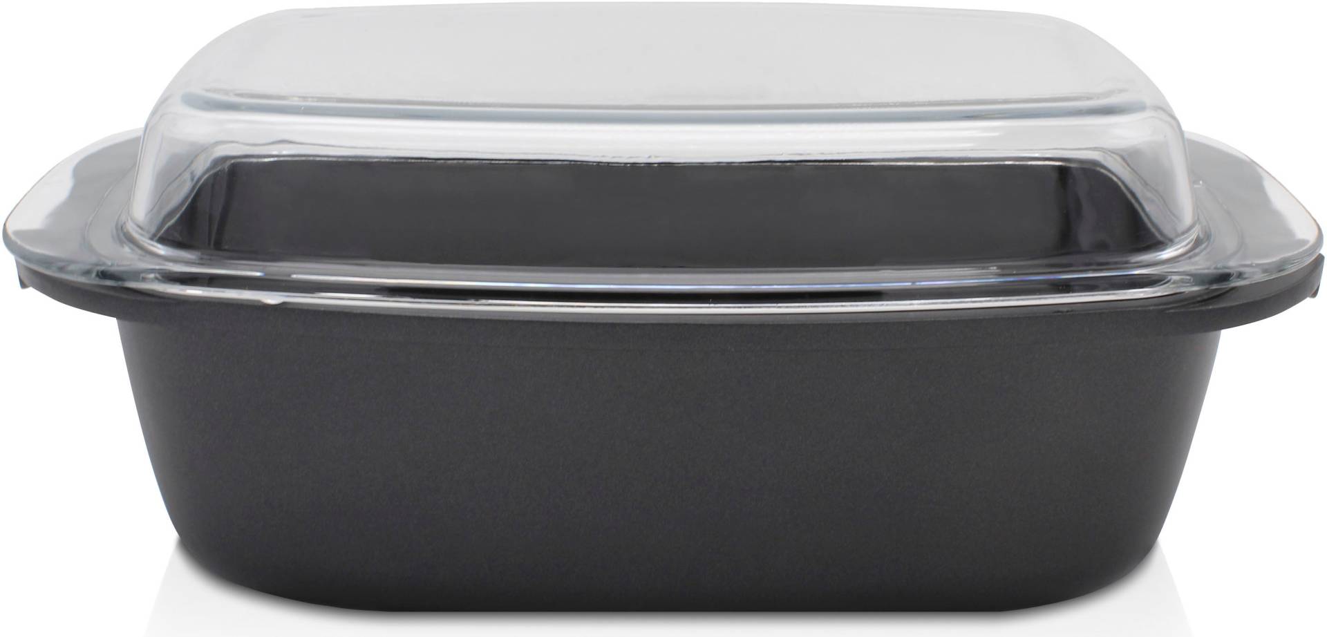 Krüger Bräter "Aluguss Universalbräter mit Glasdeckel LEIPZIG, 33 x 22 x 10,5 cm" 1 Stk. tlg. Aluminiumguss von Krüger