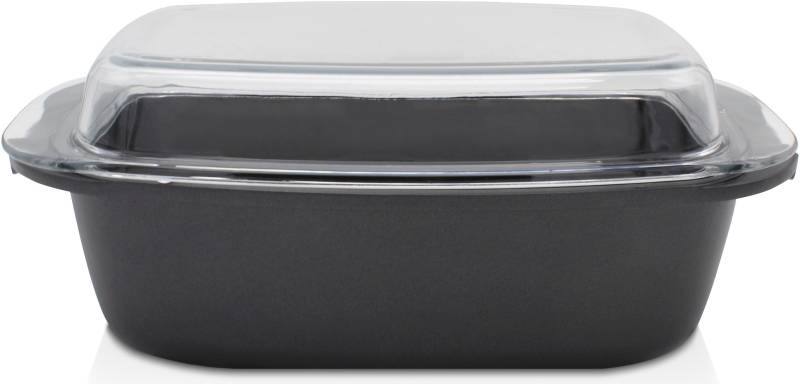 Krüger Bräter "Aluguss Universalbräter mit Glasdeckel LEIPZIG, 33 x 22 x 10,5 cm" 1 Stk. tlg. Aluminiumguss von Krüger