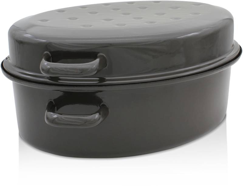 Krüger Bräter "Gansbräter mit Tropfdeckel" 1 Stk. tlg. Emaille von Krüger