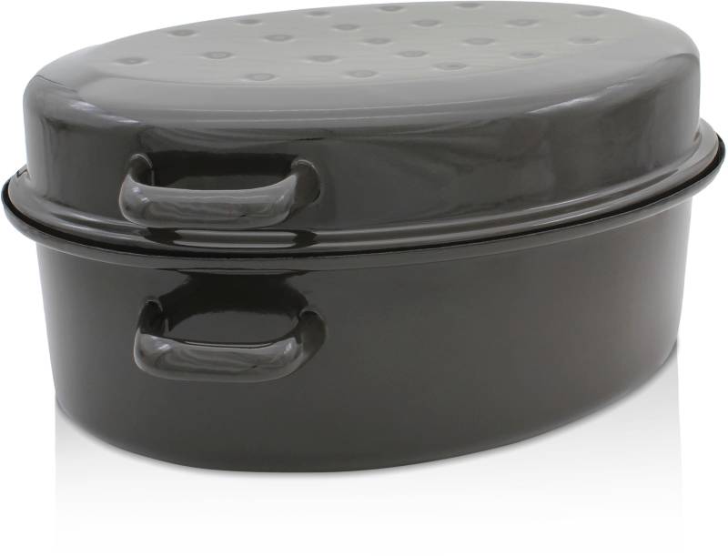 Krüger Bräter "Gansbräter mit Tropfdeckel" 1 Stk. tlg. Emaille von Krüger