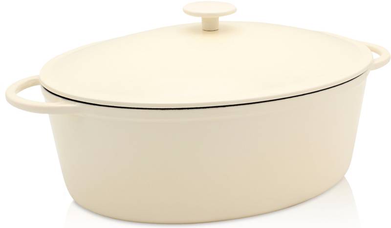 Krüger Bräter "Eisenguss Gansbräter mit Deckel SAVANNA, 34 x 27 x 12,5 cm" 1 Stk. tlg. Gusseisen von Krüger