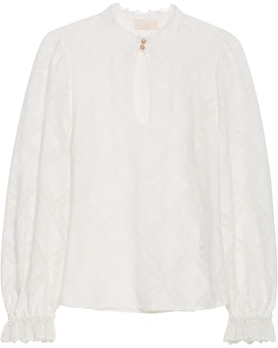 Krüger Collection Spitzenbluse mit Knöpfen Weiß 42 von Krüger