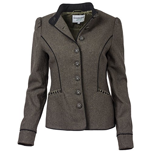 Krüger Damen Jacke Blazer Trachten Puffärmel, Farbe:oliv;Größe:40 von Krüger Dirndl