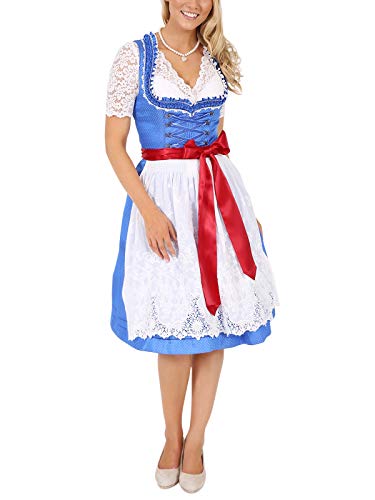 Krüger Damen Trachten Dirndl kurz, Modell: Cheyenne, Knielang, Art.-Nr. 047996-0-0008, 34, von Krüger