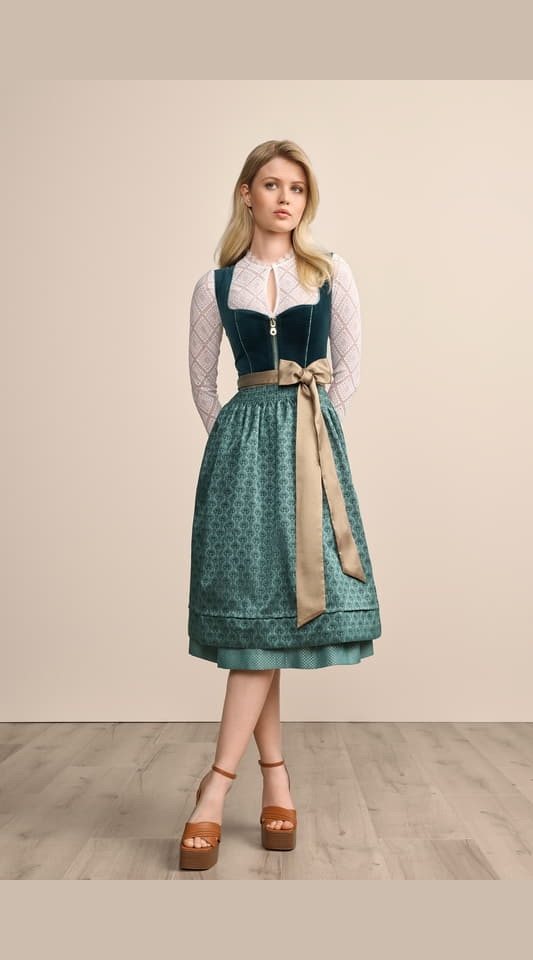 Krüger Dirndl Dirndl Fadia (70cm) petrol von Krüger