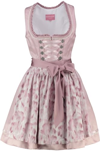 Krüger Dirndl Mini Dirndl Nemi rosa 50 cm Rocklänge Gr. 42 Damen von Krüger