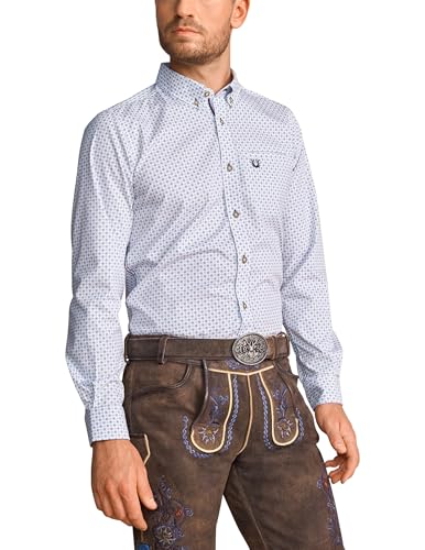 Krüger Herren Trachten Hemd lang, Modell : Yannik, Langarm, Art.-Nr. 911668-0-0108, XXL, von Krüger