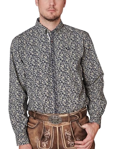 Krüger Herren Trachten Hemd lang, Modell: Jaro, Langarm, Art.-Nr. 911467-0-0080, M, von Krüger