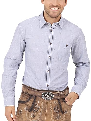 Krüger Herren Trachten Hemden lang, Modell: Andreas, Langarm, Art.-Nr. 097130-0-0008, S, von Krüger