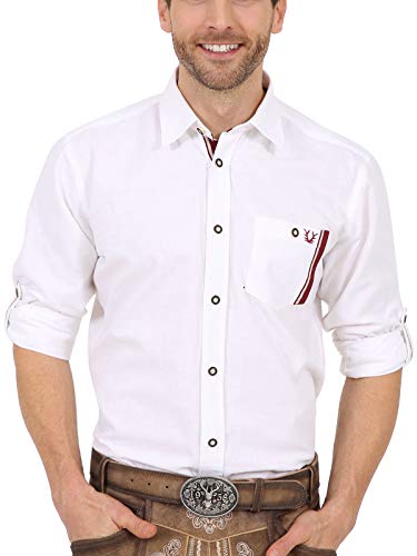 Krüger Herren Trachten Hemden lang, Modell: Fritz, Langarm, Art.-Nr. 097142-0-0190, XXL, von Krüger Dirndl