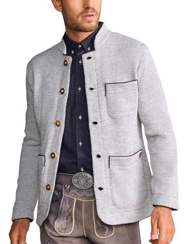 Krüger Herren Trachten Strickjacke lang, Modell: Wilke, Langarm, Art.-Nr. 971266-0-0043, XL, von Krüger