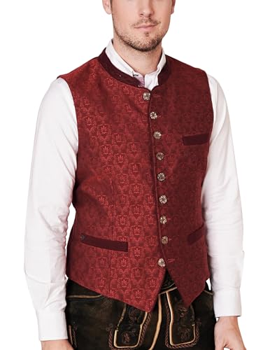 Krüger Herren Trachten Weste kurz, Modell: Jamal, kurzarm, Art.-Nr. 952367-0-0009, 50, von Krüger