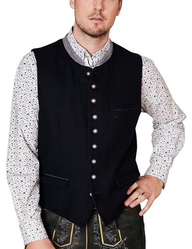 Krüger Herren Trachten Weste kurz, Modell: Jermeny, kurzarm, Art.-Nr. 951566-0-0080, 52, von Krüger