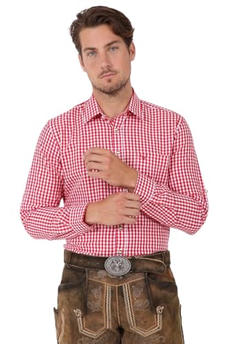Krüger Herren Trachtenhemd lang, Modell Trachtenhemd, Langarm, Art.-Nr. 000951-0-0109, XL, rot von Krüger