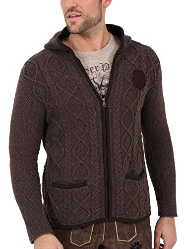 Krüger Herren Trachtenjacke lang, Modell: Strickhoodie Thore, Langarm, Art.-Nr. 098710-0-0007, XL, von Krüger