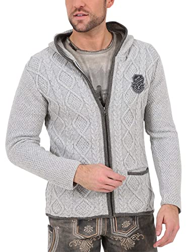 Krüger Herren Trachtenjacke lang, Modell: Strickhoodie Thore, Langarm, Art.-Nr. 098710-0-0043, XL, von Krüger