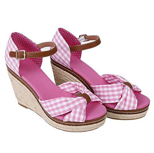 Krüger MADL Damen Sandaletten | Wedges Duchess pink (33) | Modell: 4135 (41) von Krüger Dirndl GmbH