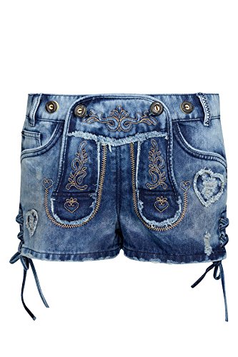 Krüger MADL Damen Trachten Jeanshose 30346, Gr. 38, Blau (denim 82) von Krüger MADL