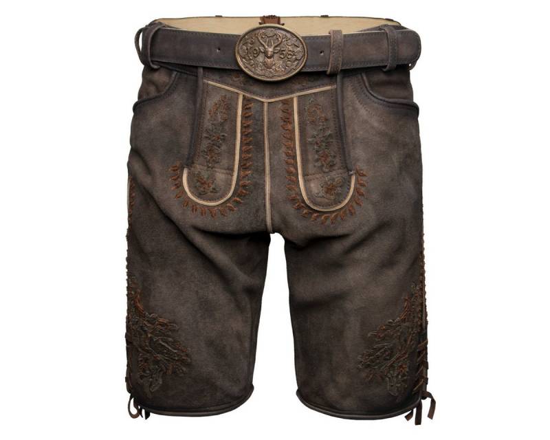 Krüger Trachtenlederhose Elliot mit Gürtel Herren (1-tlg) Trachtenlederhose, Trachtenhose, Bayerische Lederhose, Oktoberfest von Krüger