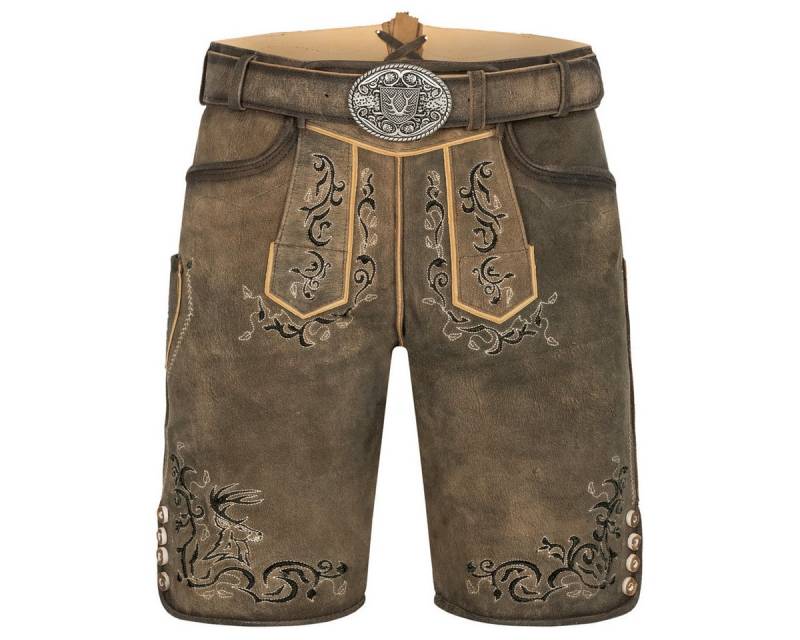 Krüger Trachtenlederhose Ismael Herren (1-tlg) Trachtenlederhose, Trachtenhose, Bayerische Lederhose, Oktoberfest von Krüger