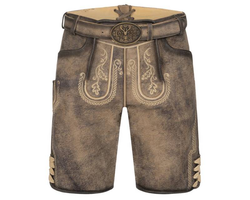 Krüger Trachtenlederhose Magnus Herren (1-tlg) Trachtenlederhose, Trachtenhose, Bayerische Lederhose, Oktoberfest von Krüger