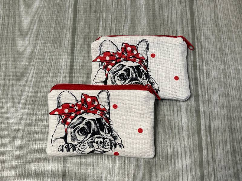 Geldbeutel Geldbörse Portmonee Schlüsseltasche Täschchen Hund von KruemelsAtelier