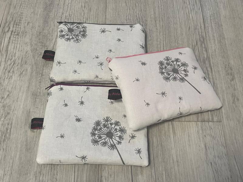 Geldbeutel Geldbörse Portmonee Schlüsseltasche Täschchen Kosmetiktasche Pusteblume von KruemelsAtelier