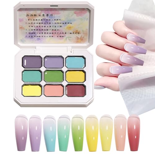 Krujecnt Painting Gel - 9 Farben Nagel Malgel | 3D Modellierwerkzeug Stempelprägung Für Salon Frauen Zu Hause von Krujecnt