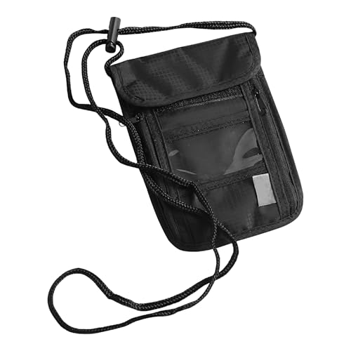 Krujecnt Reise Neck Wallet - Reisepasshalter Halsbeutel | Diebstahlsichere Handy Geldbörse Mit Organizer Für Bankkarten Geeignet Für Autofahrten Picknick Und Outdoor Aktivitäten von Krujecnt