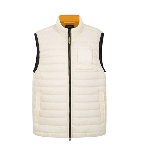 Krumba Herren Leichte Weste für Lässig: Puffer Ärmellose Reißverschluss Offene Winter Jacken Knochen Größe M von Krumba