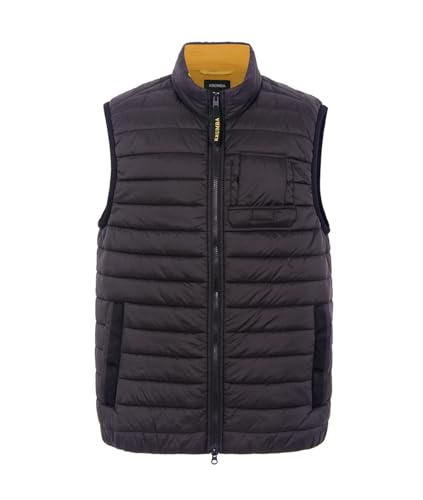 Krumba Herren Leichte Weste für Lässig: Puffer Ärmellose Reißverschluss Offene Winter Jacken Schwarz Größe L von Krumba