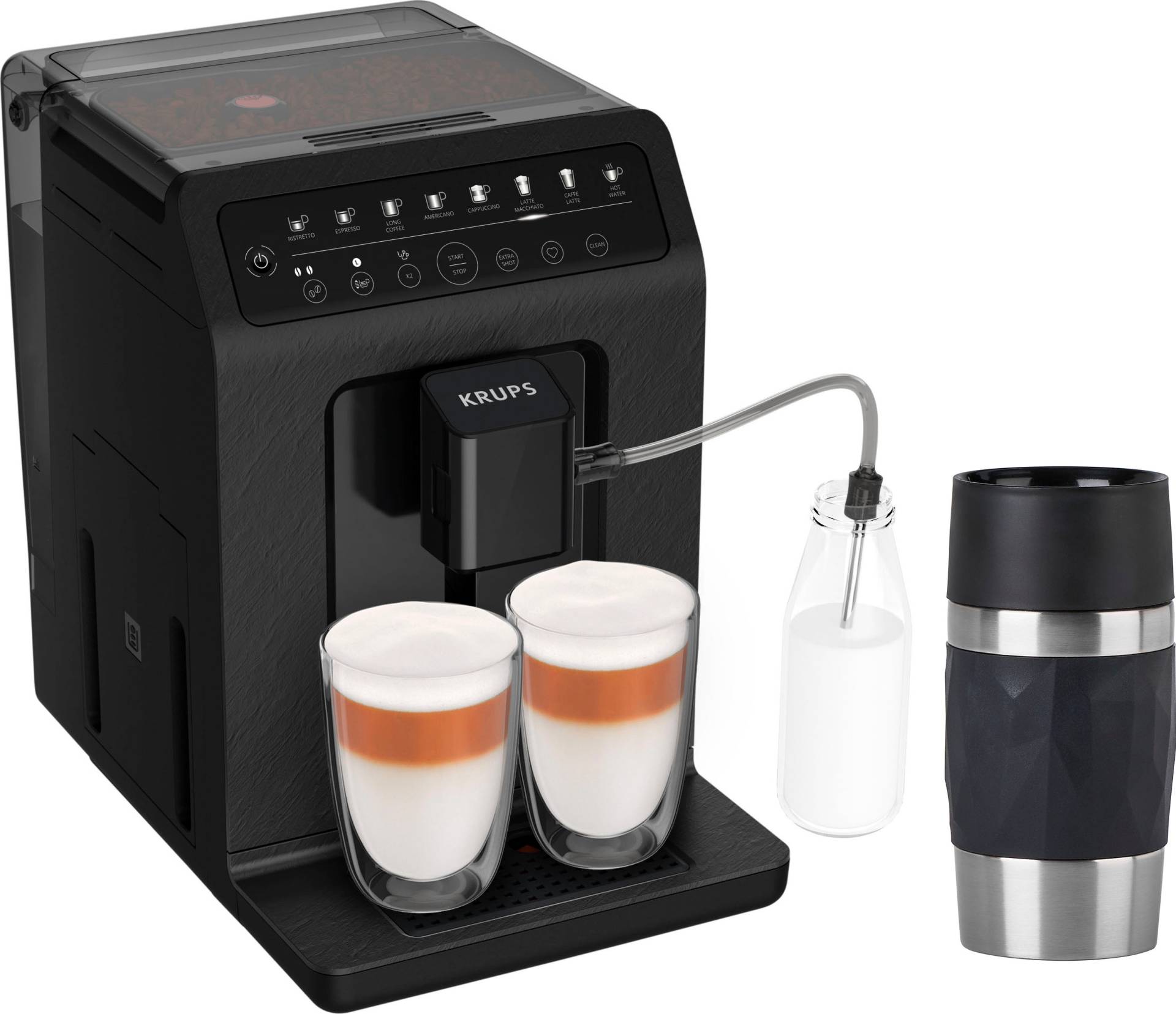 Krups Kaffeevollautomat "EA897B Evidence ECOdesign, aus 62%* recyceltem Kunststoff" bis zu 90% recycelbar, inkl. Emsa Travel Mug im Wert von UVP 25,99 von Krups