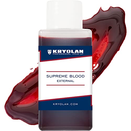 Kryolan Supreme Blood External Kunstblut 50 ml - ideal für Kinderschminke, Halloween, Theater, Film, TV, LARP & Make-up Artists von Kryolan