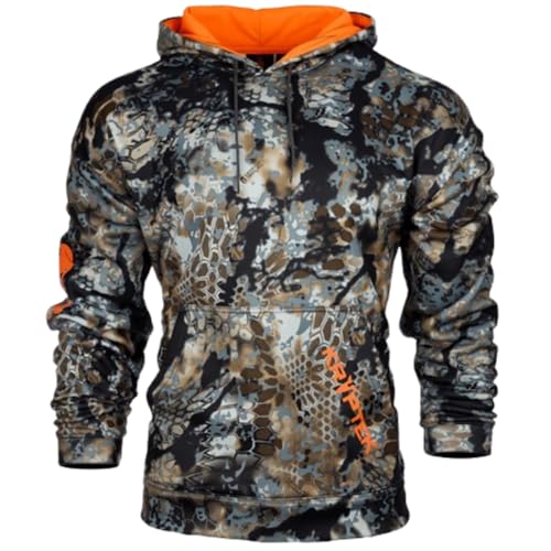 Kryptek Herren Performance Tartaros Hoodie, Stealthy Camo Pull Over Sweatshirt mit Spartan Logo, Skyfall/Blaze, Medium von Kryptek