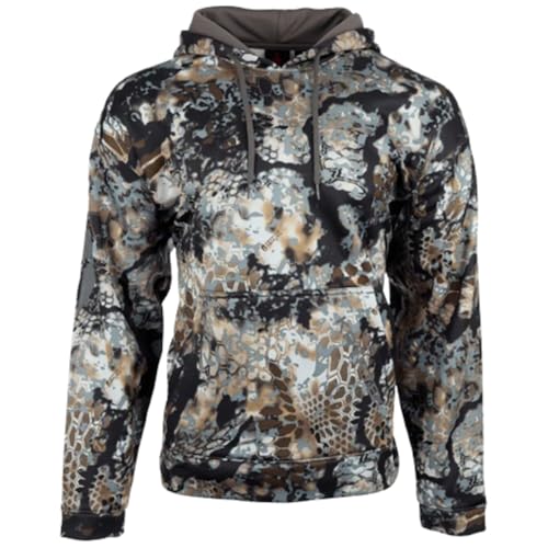 Kryptek Herren Performance Tartaros Hoodie, Stealthy Camo Pull Over Sweatshirt mit Spartan Logo, Obskura Skyfall/Dark Charcoal, XX-Large von Kryptek