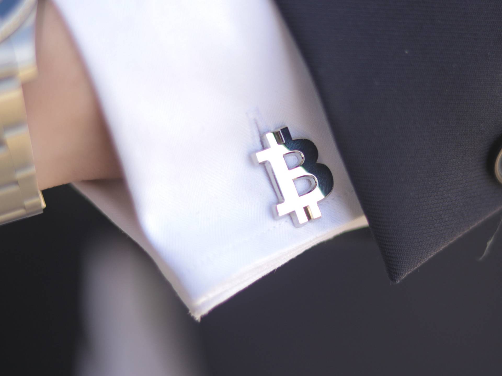 Bitcoin Edelstahl Krypto-Manschettenknöpfe | Krypto-Währung Bräutigam Manschettenknöpfe - Groomsmen Geschenk Silber Zum Vatertag von Kryptoez