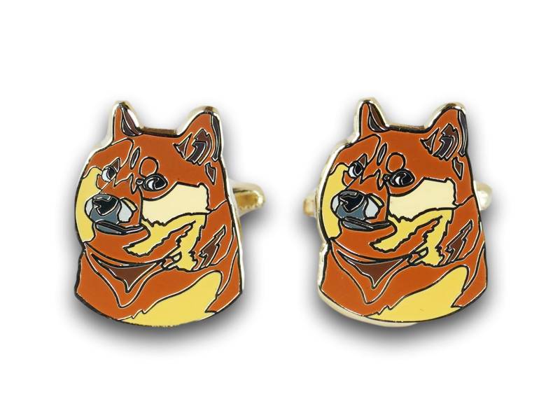 Dogecoin Manschettenknöpfe Krypto | Gold Bräutigam - Geschenk Doge Shiba Inu von Kryptoez