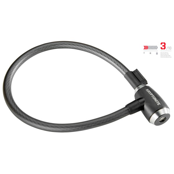 Kryptonite - KryptoFlex 1565 Key Cable - Fahrradschloss Gr 65 cm grau von Kryptonite