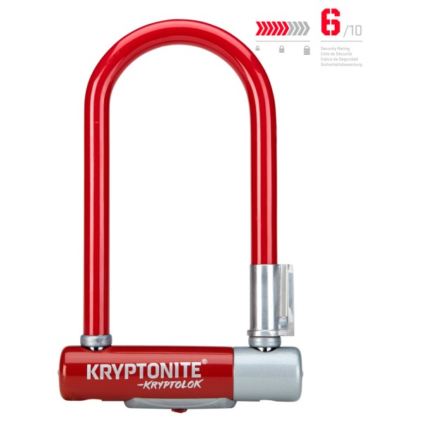 Kryptonite - KryptoLok Mini-7 - Fahrradschloss Gr 8,2 x 17,8 cm rot von Kryptonite