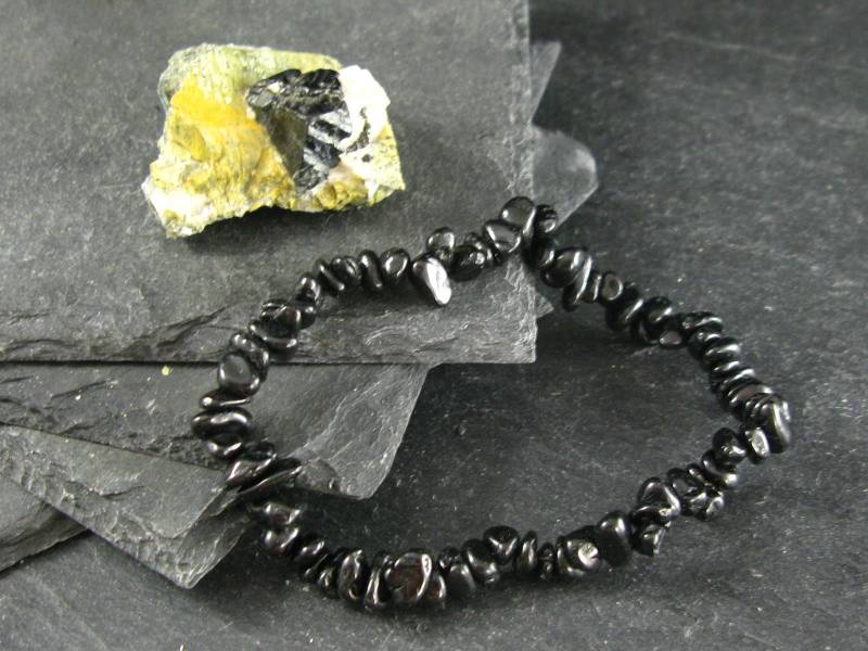 Echte Schwarze Spinell Armband ~ 7 Zoll 6-7 Mm Trommelperlen von KrystalBracelet