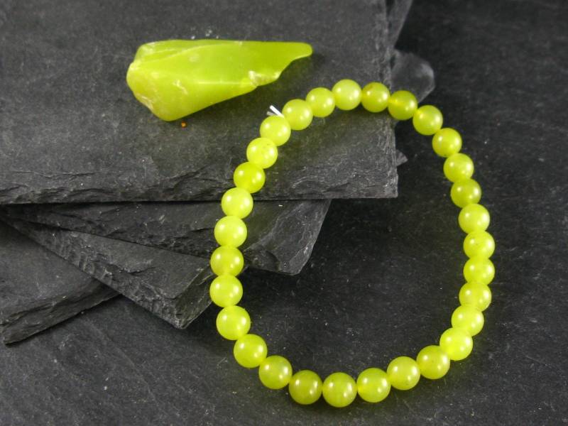 Healerit Serpentin Echtes Armband ~ 7 Zoll 6 Mm Runde Perlen von KrystalBracelet